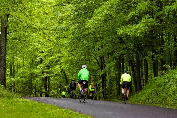 Biking the trails at Clermont State Park