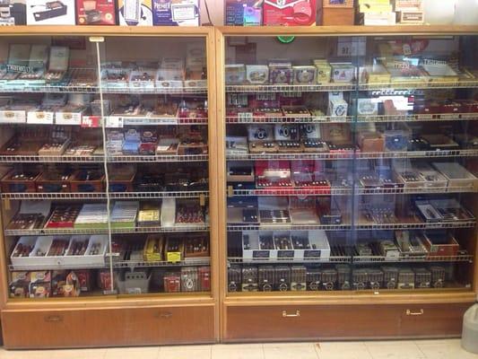 Our cigar selection includes premium brands such as Ashton and Romeo y Julieta.