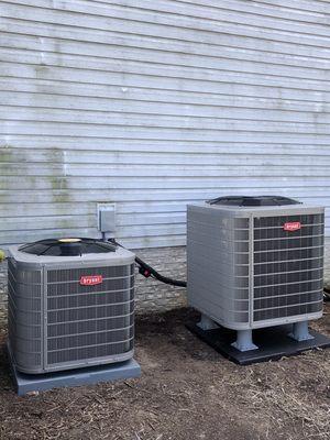 One of Our Air conditioning and Heat pump units installation for our customer in Gaithersburg MD,