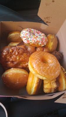 Donuts!  $12.49 since there an apple fritter, bear claw, and raspberry filled.