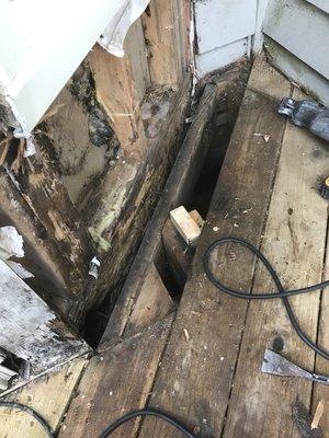 House wood rot found during deck renovation