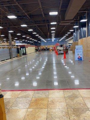 The Giant Eagle location at Bethel and Sawmill Rd is going through a major renovation.  A huge area of the store is currently empty.