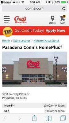 Conn's. Pasadena, TX