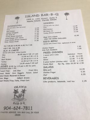 Regular menu