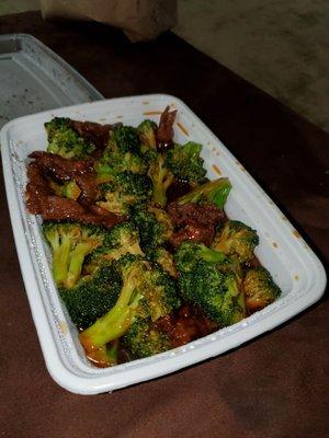 The "Large" Beef and Broccoli. Barely 2/3 full.