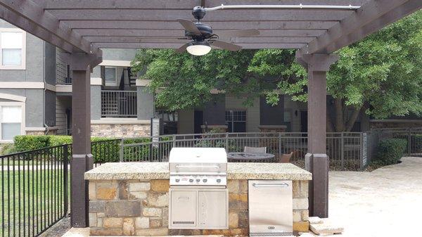 Trellis and outdoor kitchen, all in a days work!