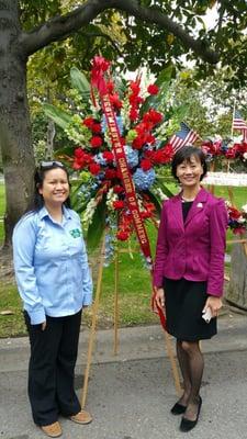 Team Member Linh Vu at the Westminster Chamber of Commerce Memorial Day Celebration