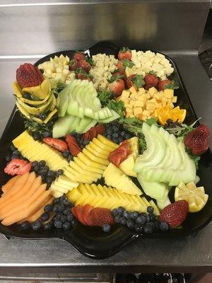 Fruit and cheese tray