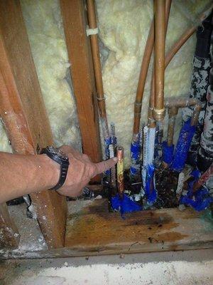 A A Services found the leaking pipe when other plumbers failed