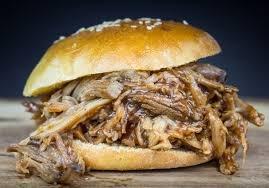 Pulled Pork on a sesame buttered bun