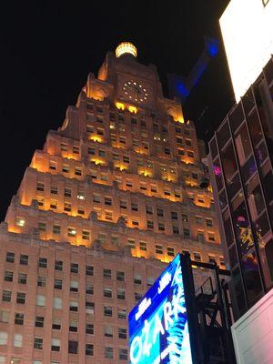 New York City at night.