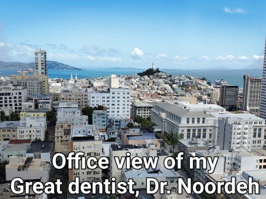 Office view from Dr. Noordeh's office in San Francisco