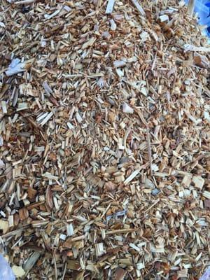 Box Spring wood turned into mulch