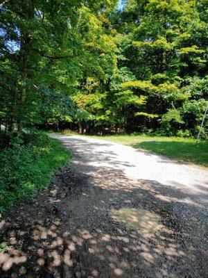 Gravel road in