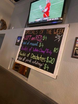 Drink specials, updated weekly!