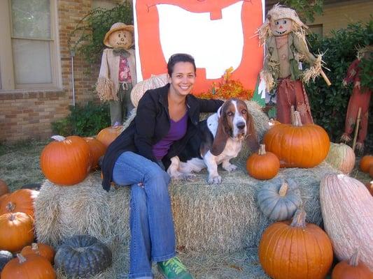 Rebel and his mom, Brandy at the pumpkin patch.