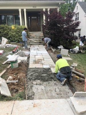 Natural stone Walkway