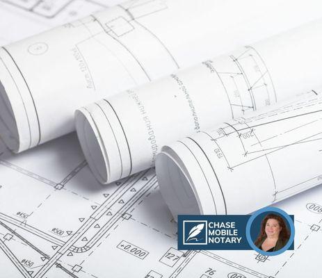 Planning to build a new home? Did you know blue prints also require notarization? Call today to schedule your appointment.