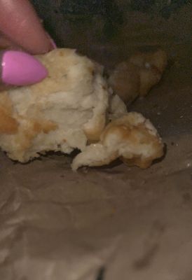 My fried dough wasn't fully cooked, and it was raw in the middle