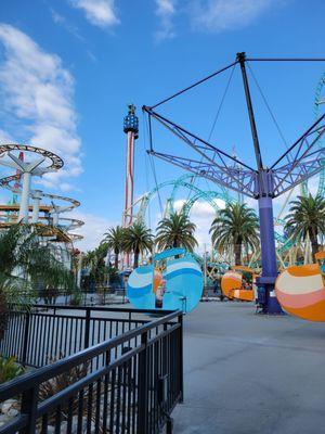 Three rides in this shot: Coast Rider, Surfside Gliders & Hang Time - 10/23/23