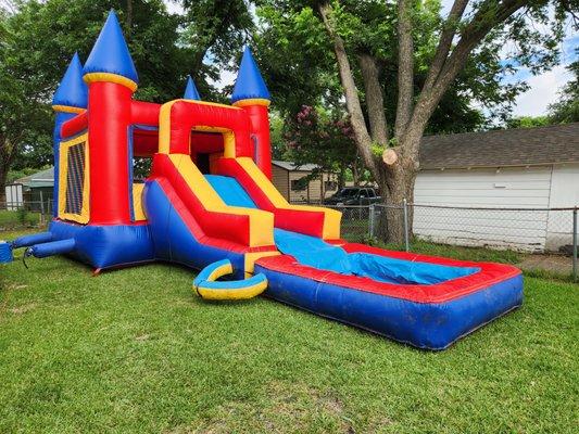 Bounce House 15x30 waterside with pool attachment.