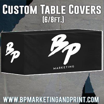 visit our website for Custom Table Covers with your choice of open/closed back.