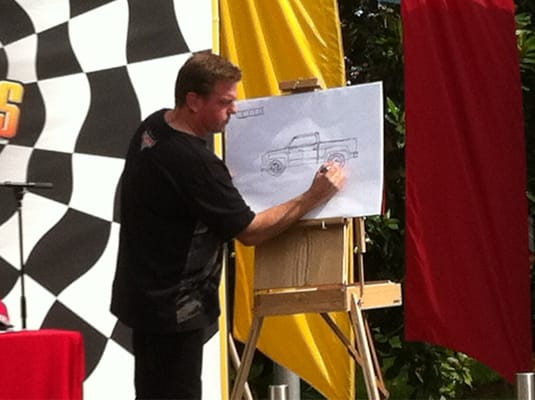 Chip Foose designing a car