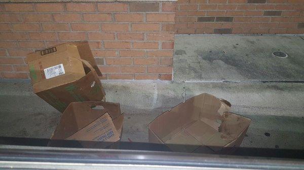 The trash in the drive thru line.