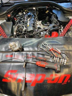 Toyota Supra CSF Intake Manifold Upgrade.