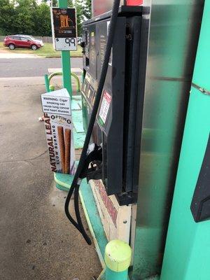 Broken gas pumps