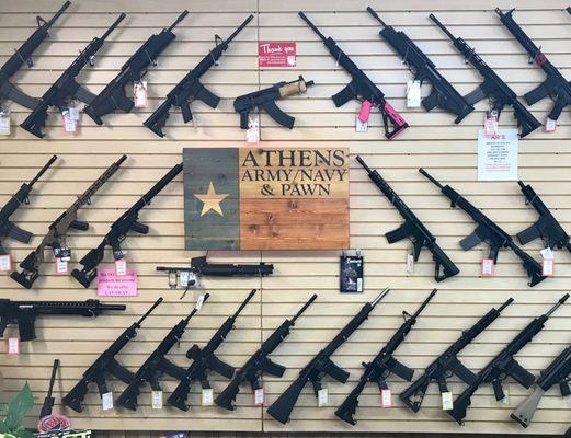 A local & family owned & operated customer friendly pawn shop, your AR headquarters, & gun & ammo superstore with over 600 guns in stock!