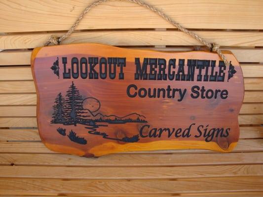 Cedar Slab Sign