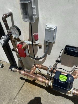 We installed a Flo by Moen, water monitor system for the main water line. Also home insurance compliant,