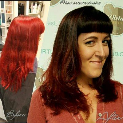 Autumn Red & Cherry Chocolate transformation