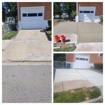 This is a driveway we tore out and replaced