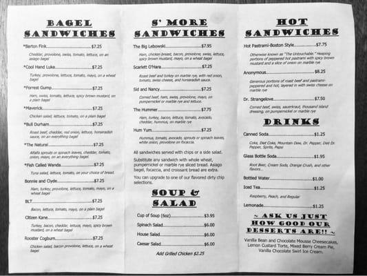 Menu - Side 2