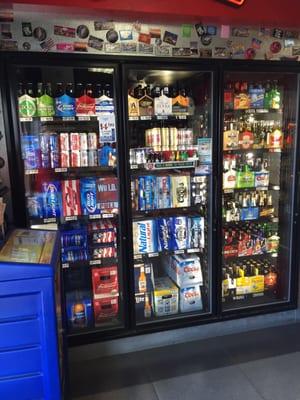 Wide selection of domestic and import beers