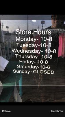 Store hours