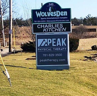 Signage at Wolves Den Sports Complex