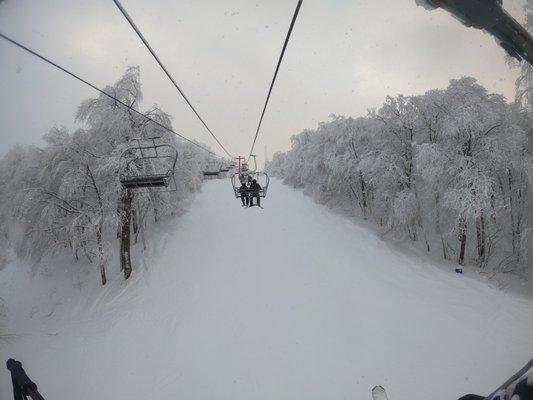 Evening skiing