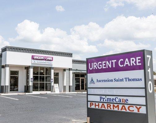 Ascension Saint Thomas Urgent Care in Gallatin - located at 710 Nashville Pk., Suite B (across from Taco Bell)