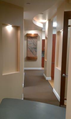 Hallway to patient suites