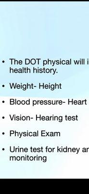 DOT Physical Requirements