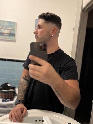 Other side of my fade I got