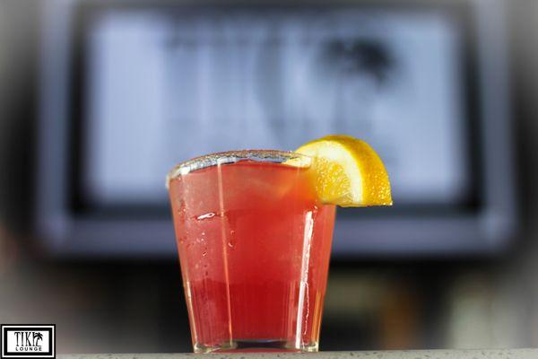 Tiki Lounge Strawberry Vodka Lemonade. $4 All Day on Saturdays