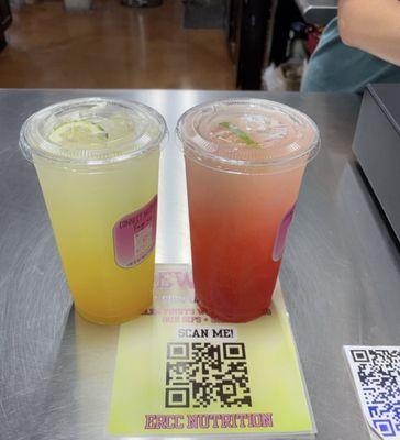 pineapple cucumber lime & watermelon cucumber lime