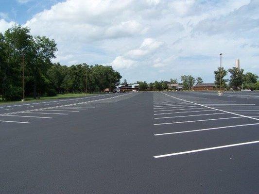 Parking lot striping