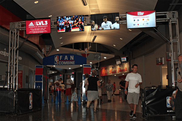 NBA Summer League arena Digital Signage by Embed Digital.