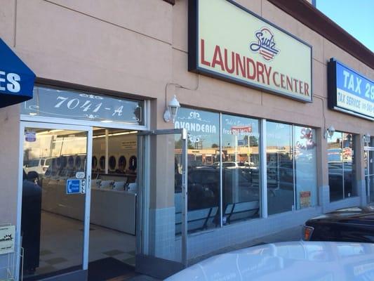 Outside of laundromat