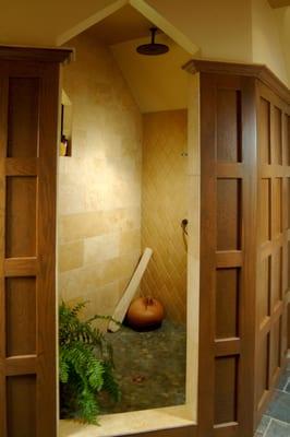 Tudor Style Master Bath Shower